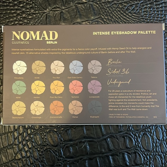 Nomad Cosmetics Berlin Underground Intense Eyeshadow Palette IPSY Exclusive - Picture 2 of 5